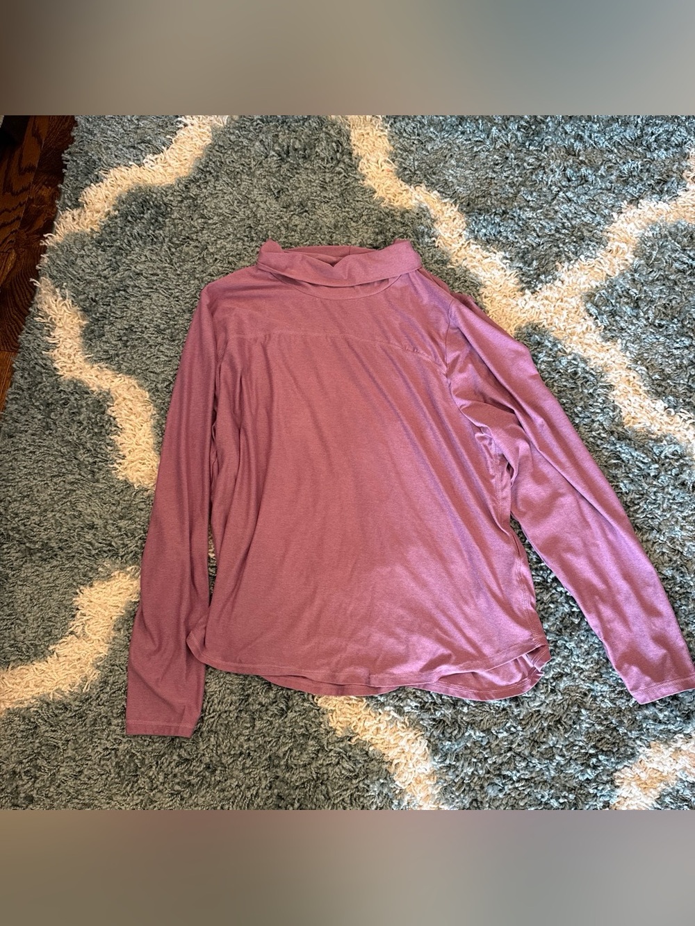 Old Navy Long-Sleeve Mock Neck Top in Dusty Mauve